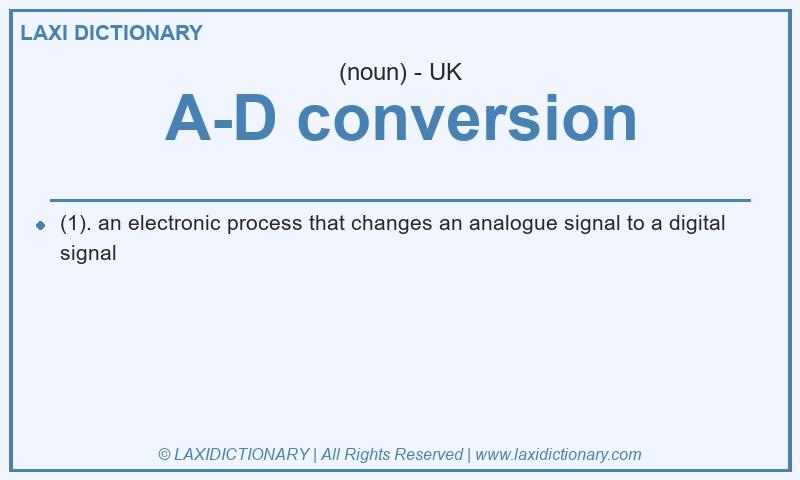 Definition A-D conversion in British English