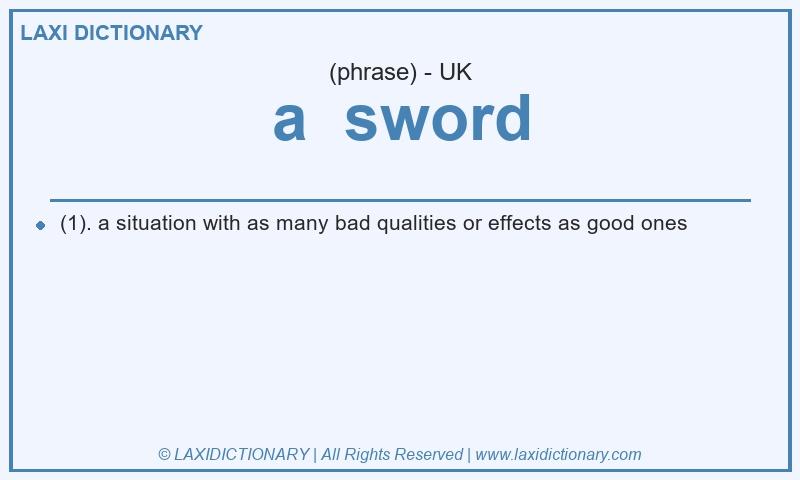 Definition a  sword in British English