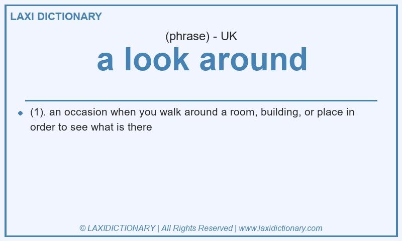 Definition a look around in British English