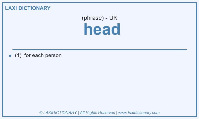 Definition head in British English