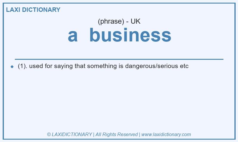 Definition a  business in British English