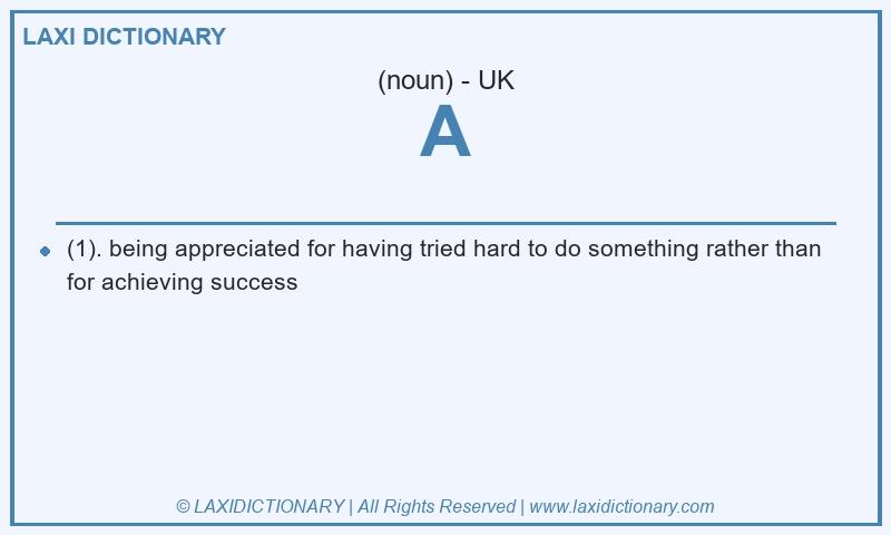 Definition A in British English