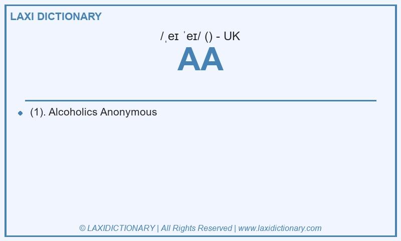Definition AA in British English