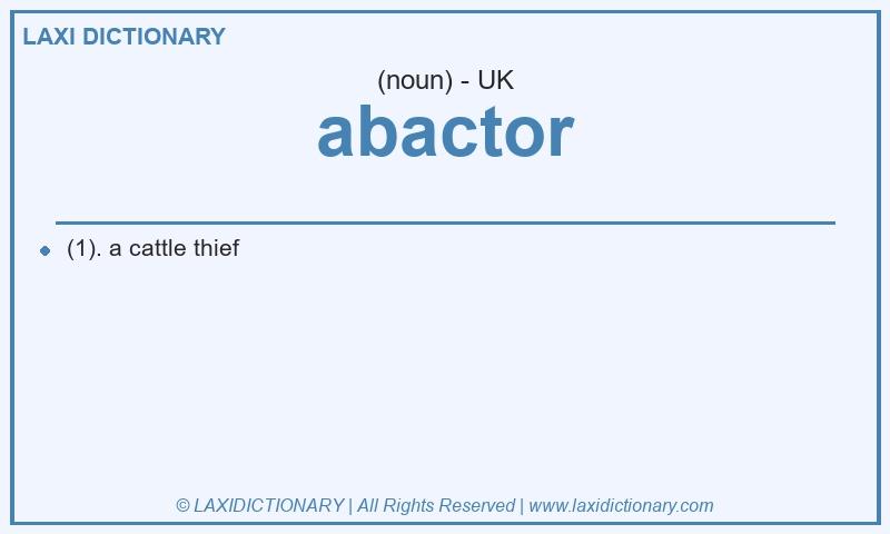 Definition abactor in British English
