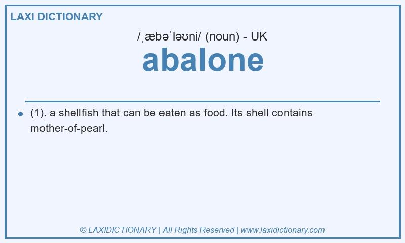 Definition abalone in British English
