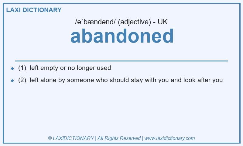 Definition abandoned in British English