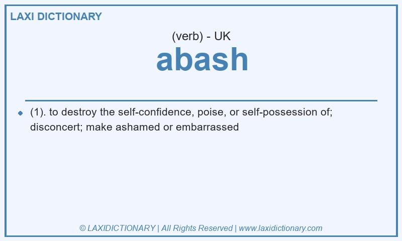 Definition abash in British English