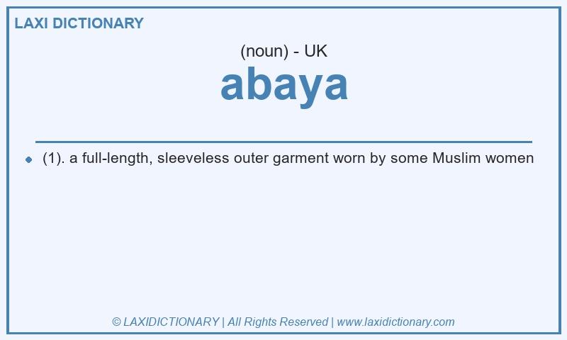 Definition abaya in British English