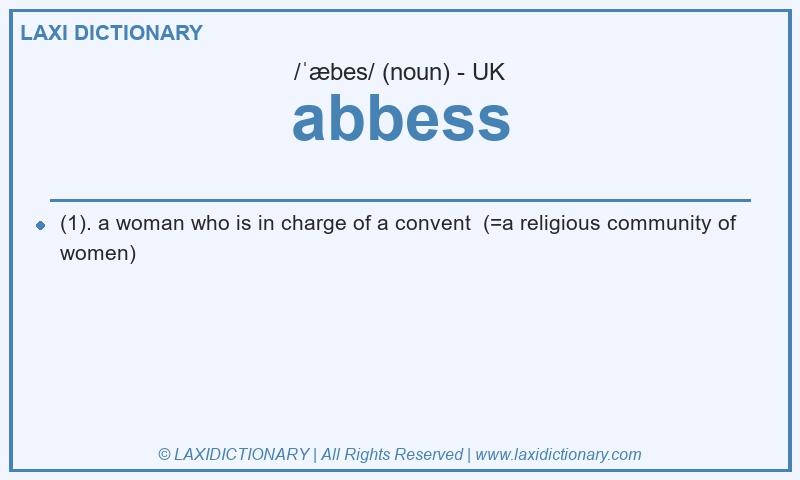 Definition abbess in British English