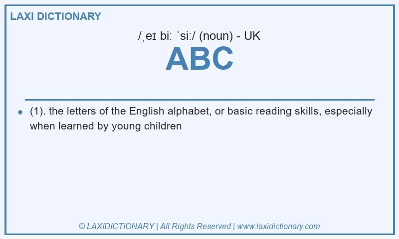 Definition ABC in British English