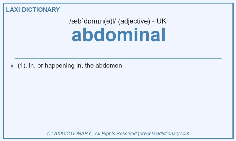 Definition abdominal in British English