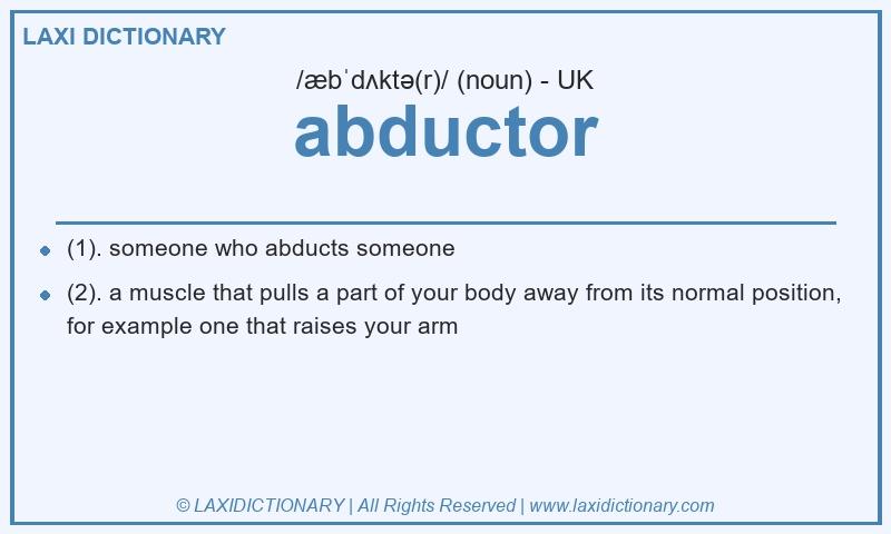 Definition abductor in British English