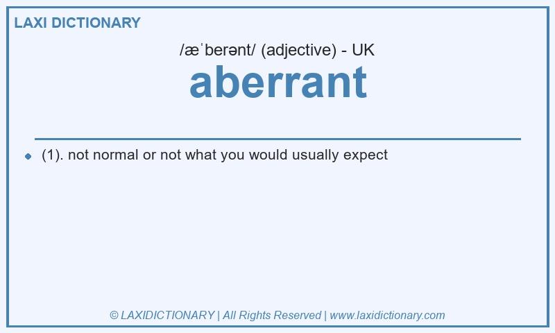 Definition aberrant in British English