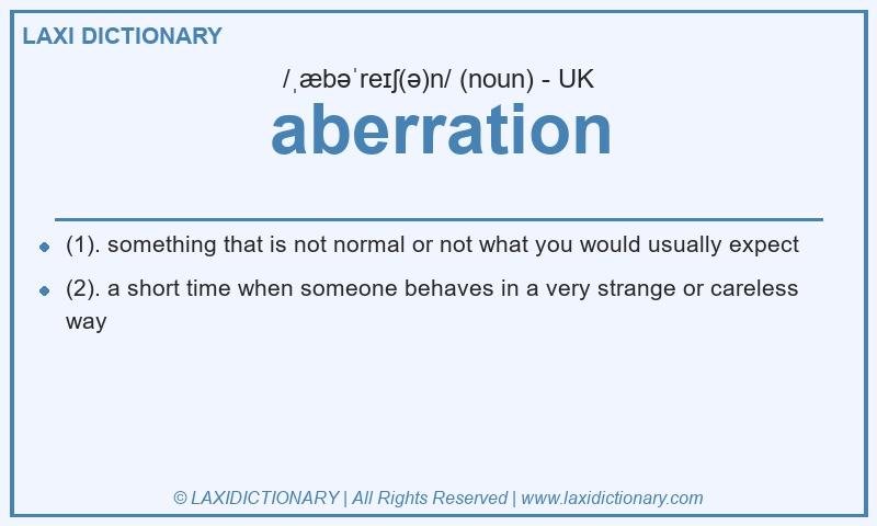Definition aberration in British English