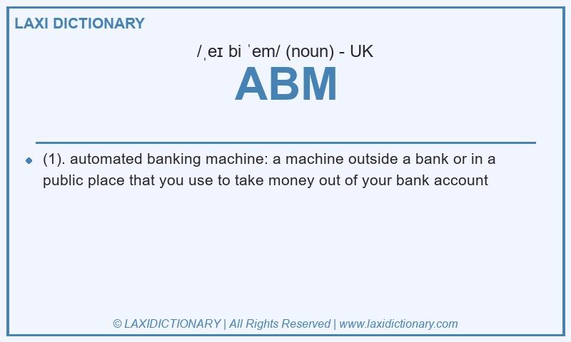 Definition ABM in British English