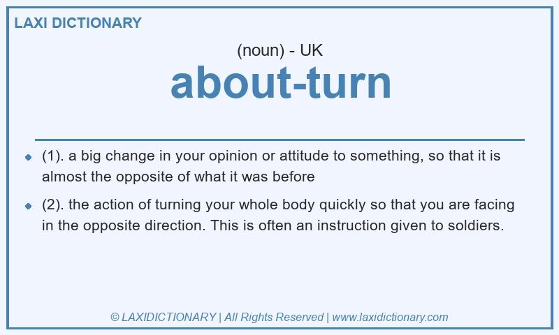 Definition about-turn in British English