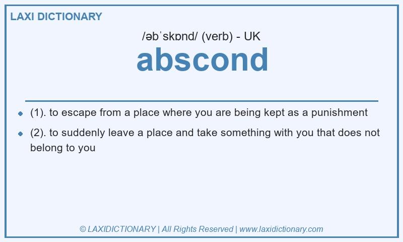 Definition abscond in British English
