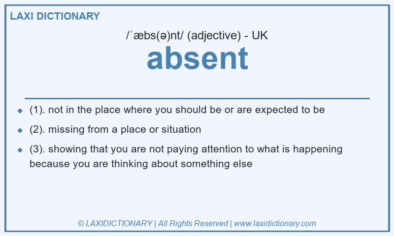 Definition absent in British English