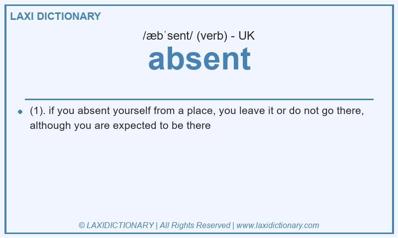 Definition absent in British English