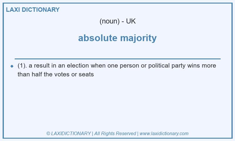 Definition absolute majority in British English