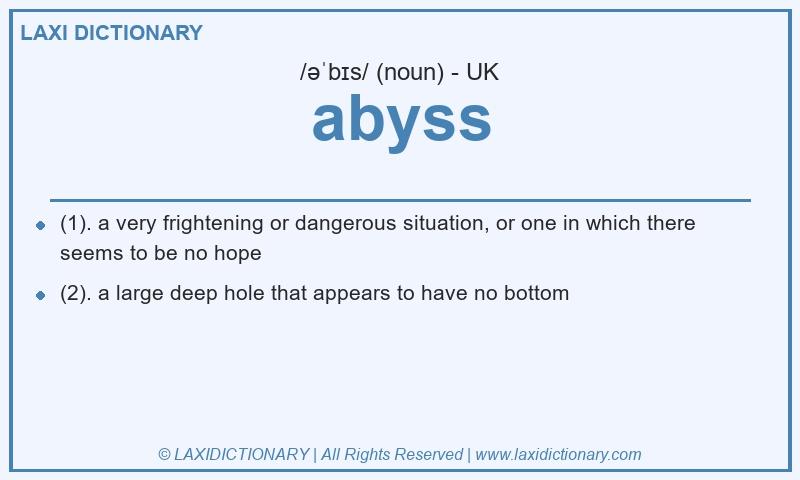 Definition abyss in British English