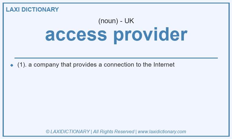 Definition access provider in British English