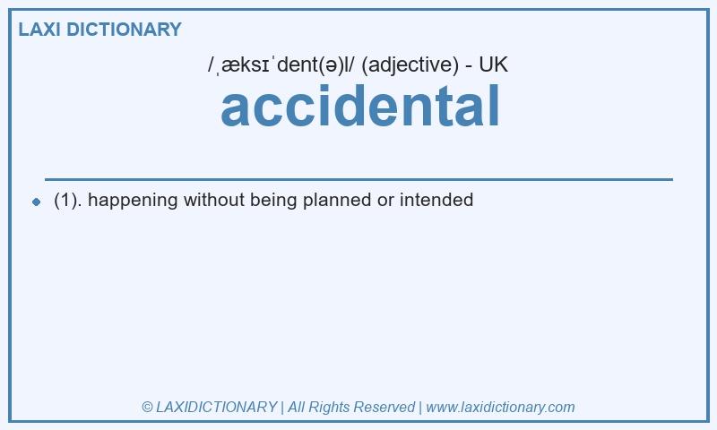 Definition accidental in British English