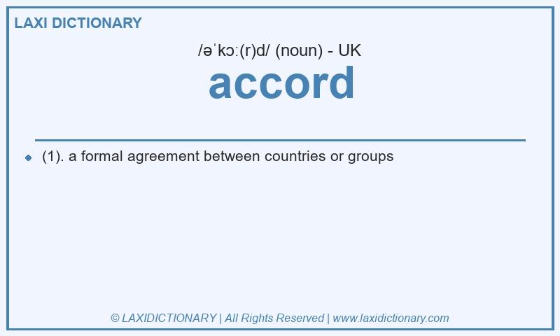 Definition accord in British English