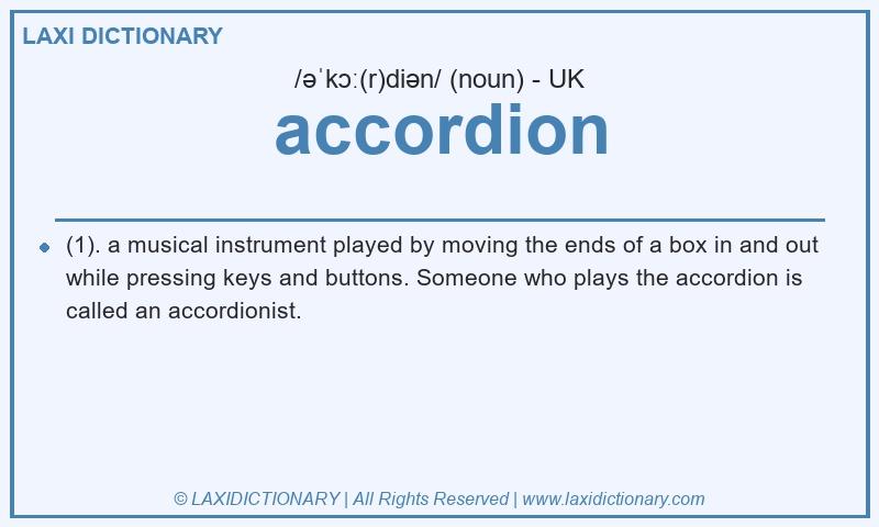 Definition accordion in British English