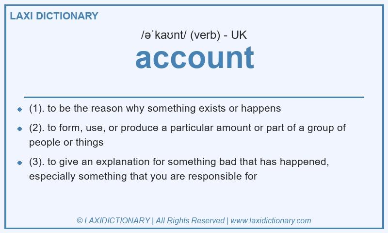 Definition account in British English