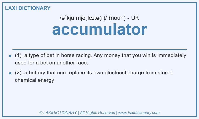 Definition accumulator in British English