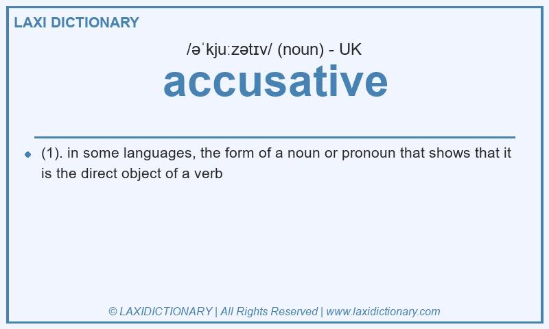 Definition accusative in British English