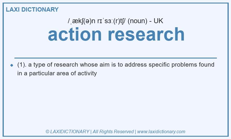 Definition action research in British English