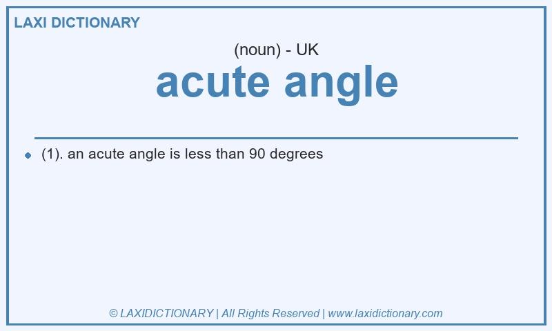 Definition acute angle in British English