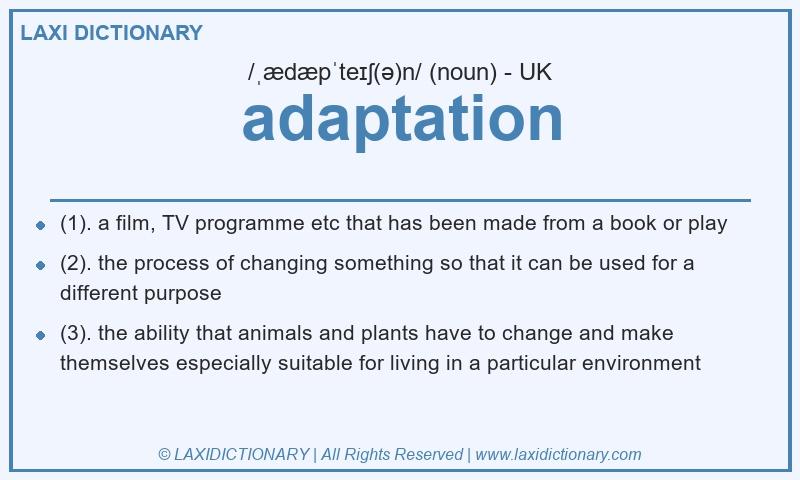 Definition adaptation in British English
