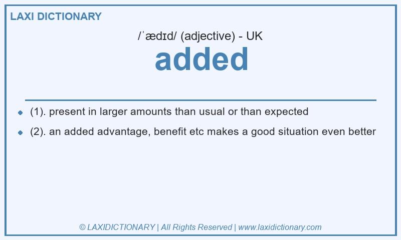 Definition added in British English