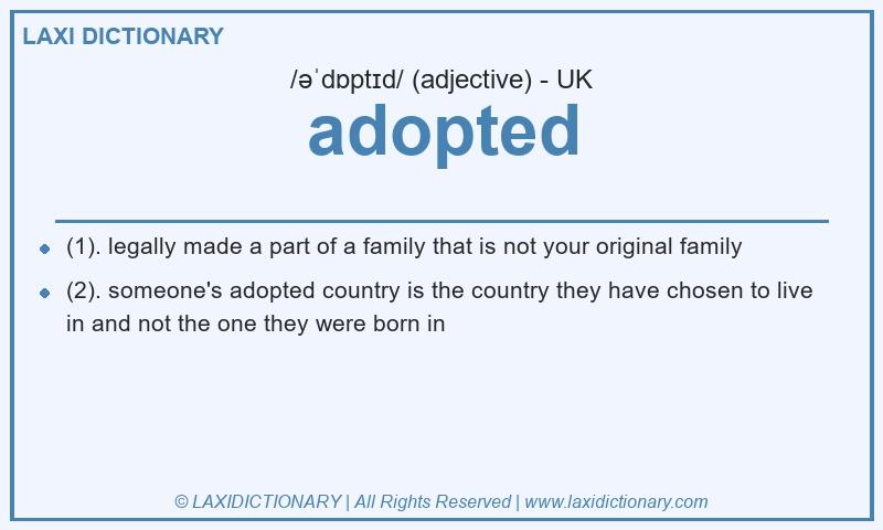 Definition adopted in British English