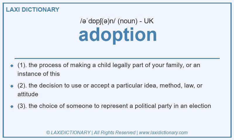 Definition adoption in British English