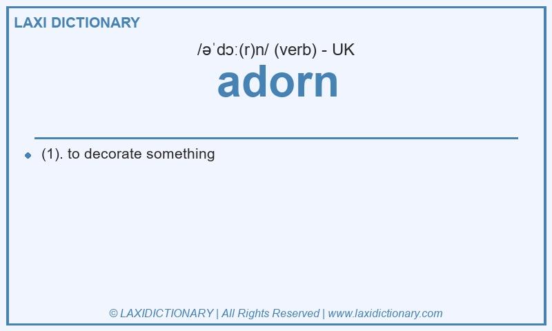 Definition adorn in British English