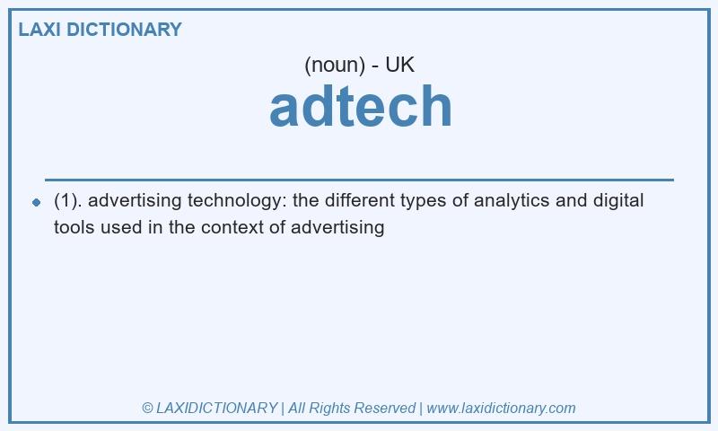 Definition adtech in British English