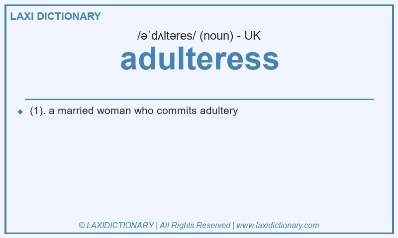 Definition adulteress in British English
