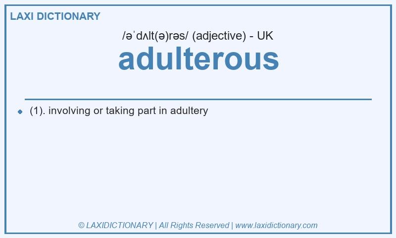 Definition adulterous in British English