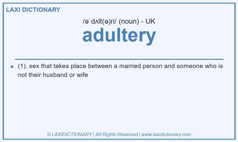 Definition adultery in British English