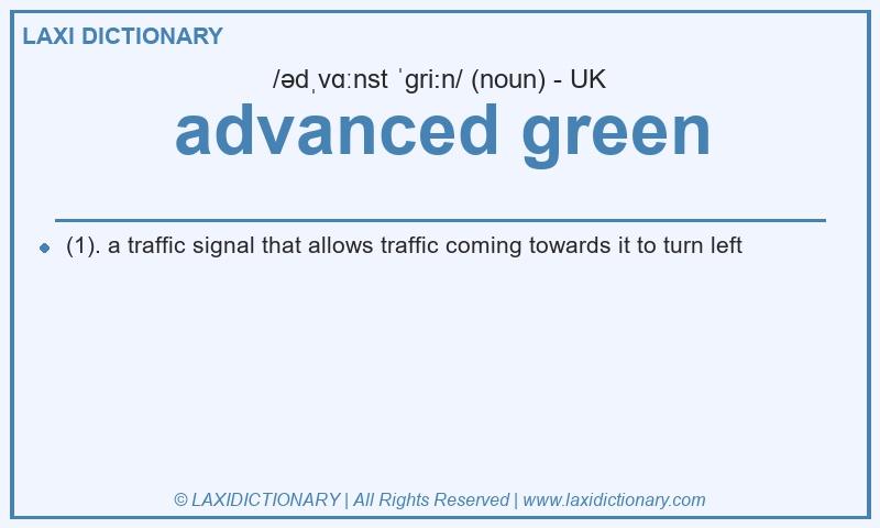 Definition advanced green in British English