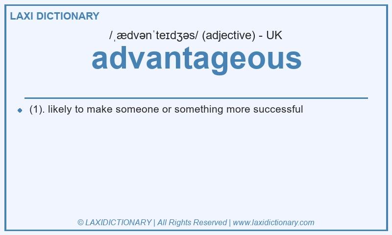 Definition advantageous in British English