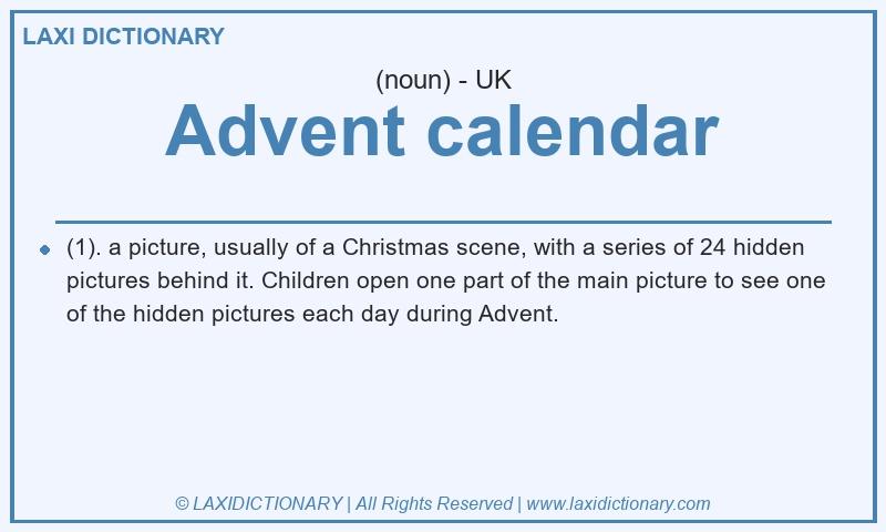 Definition Advent calendar in British English