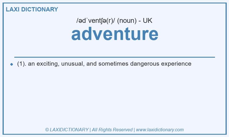 Definition adventure in British English