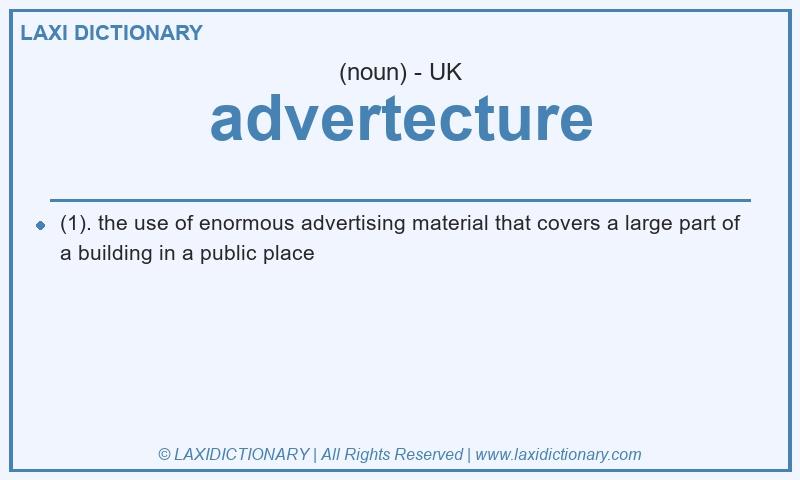 Definition advertecture in British English