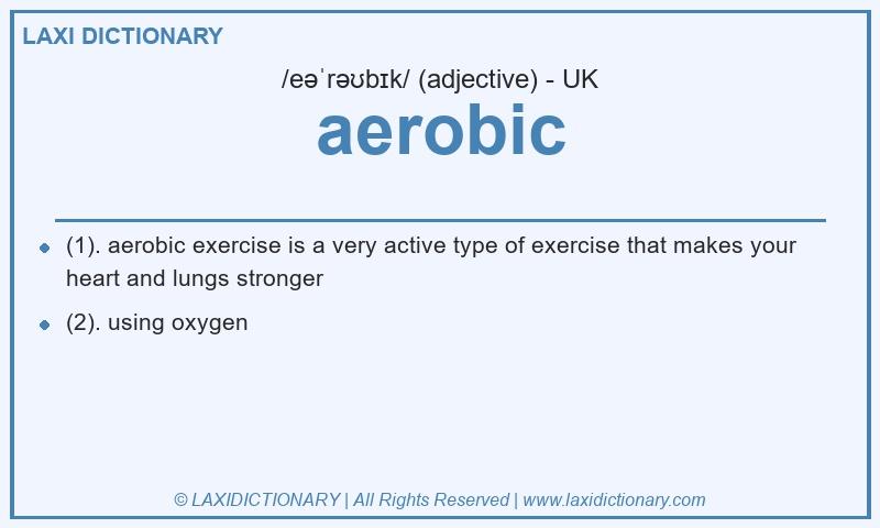 Definition aerobic in British English