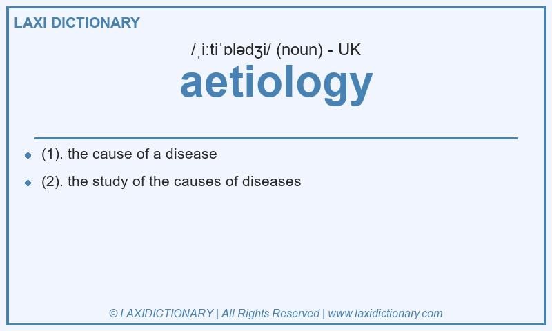 Definition aetiology in British English